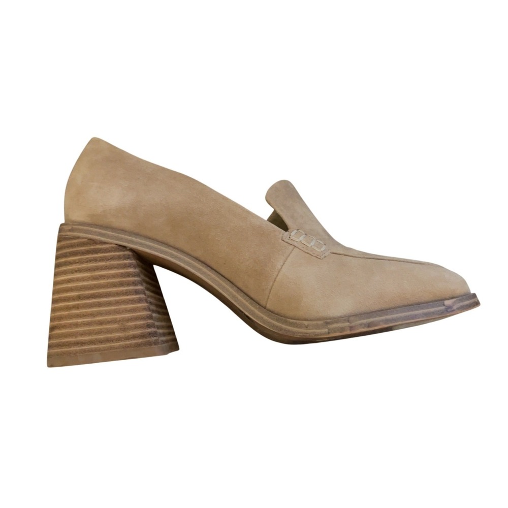 Vince Camuto Celsi Block Heels Tan Suede SZ: 7.5